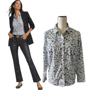 NWOT Talbots Floral Button Up Shirt